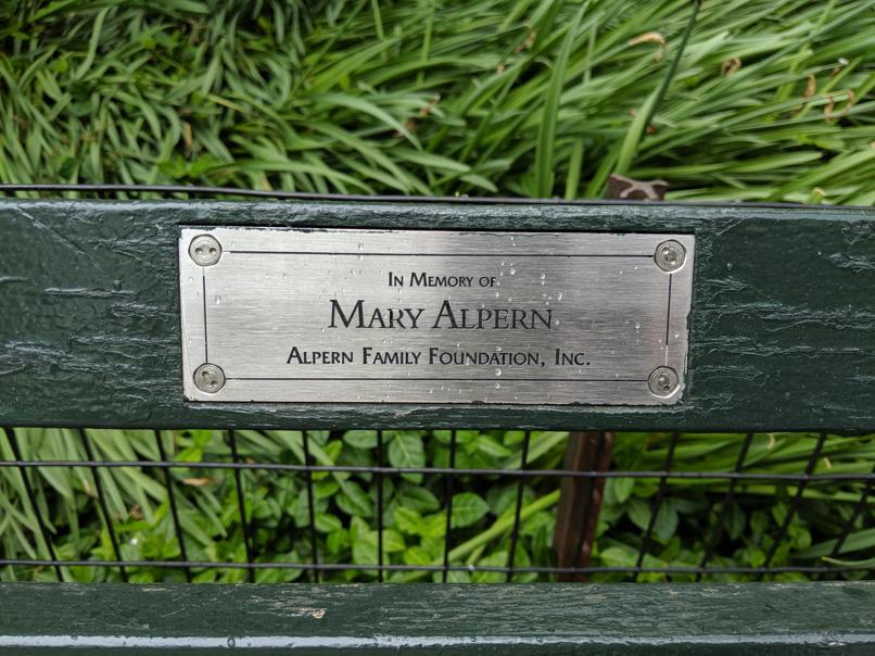 I saw this bench in Central Park