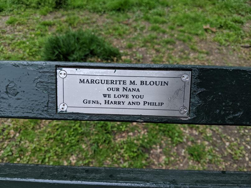 I saw this bench in Central Park