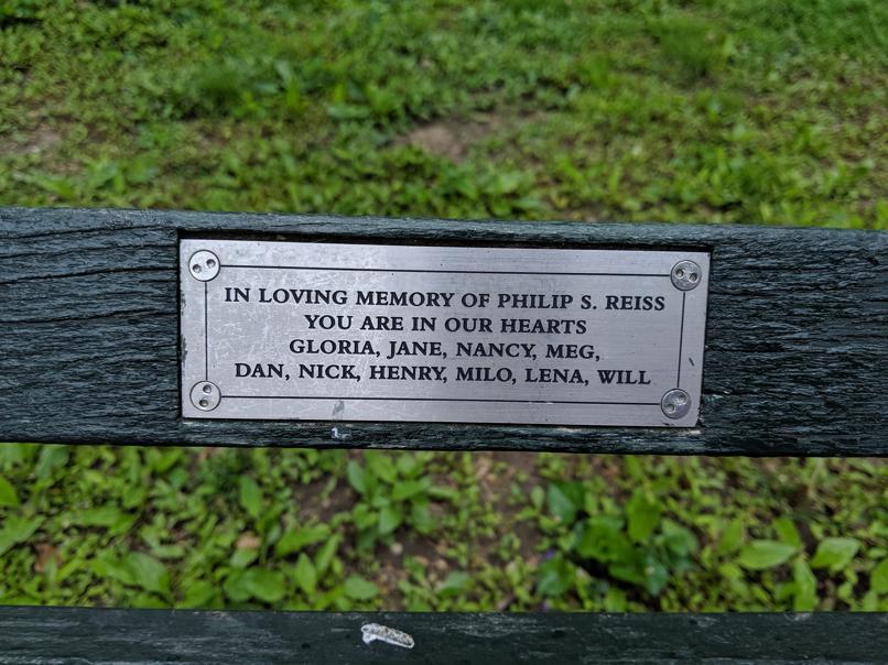 I saw this bench in Central Park