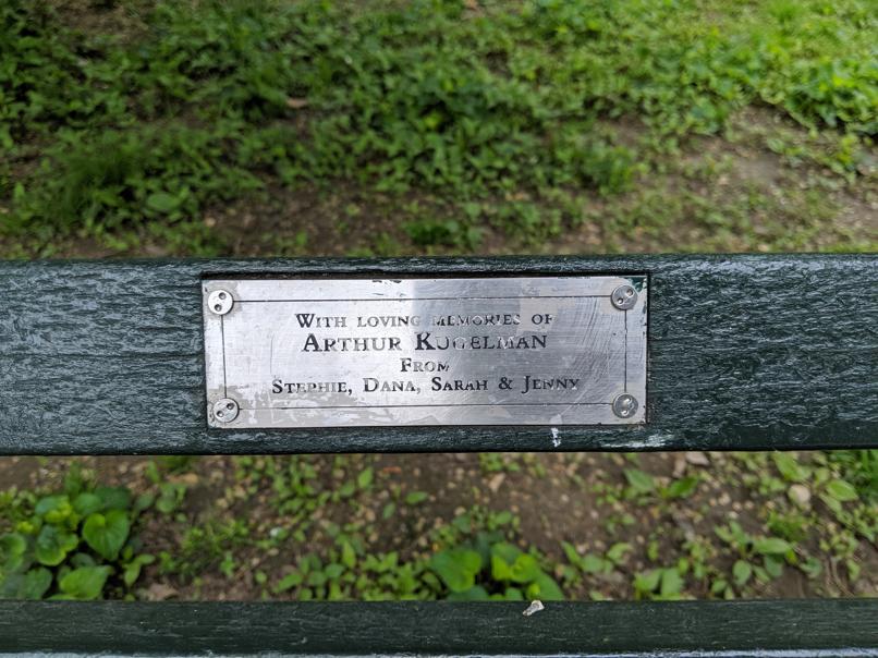 I saw this bench in Central Park