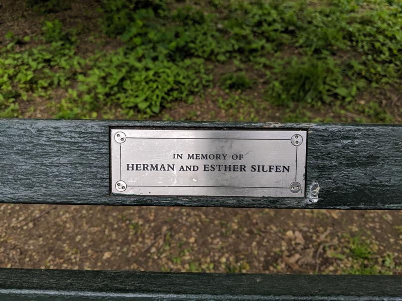 I saw this bench in Central Park