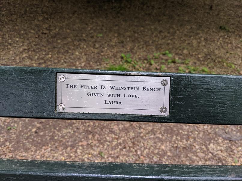 I saw this bench in Central Park