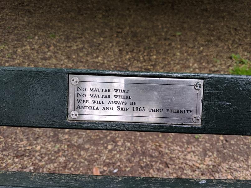 I saw this bench in Central Park