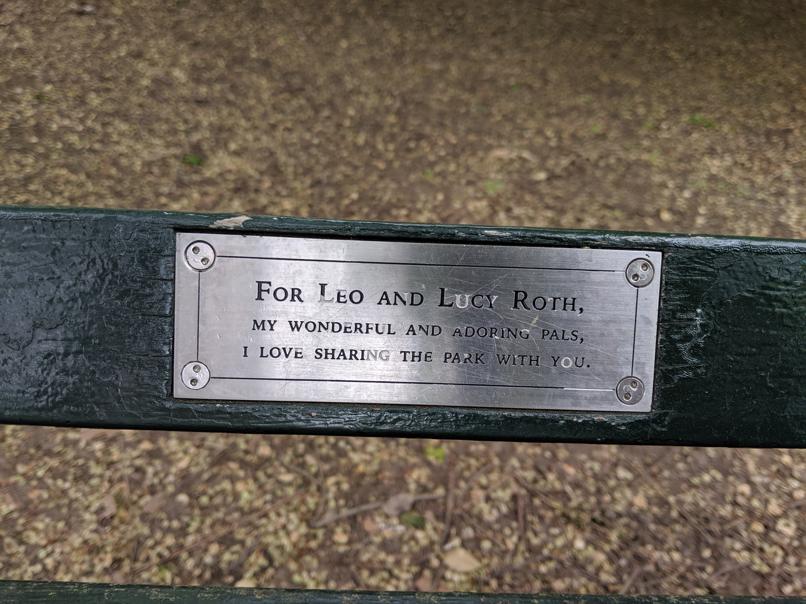 I saw this bench in Central Park