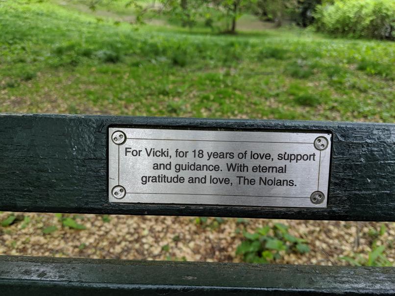 I saw this bench in Central Park