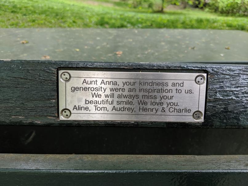 I saw this bench in Central Park