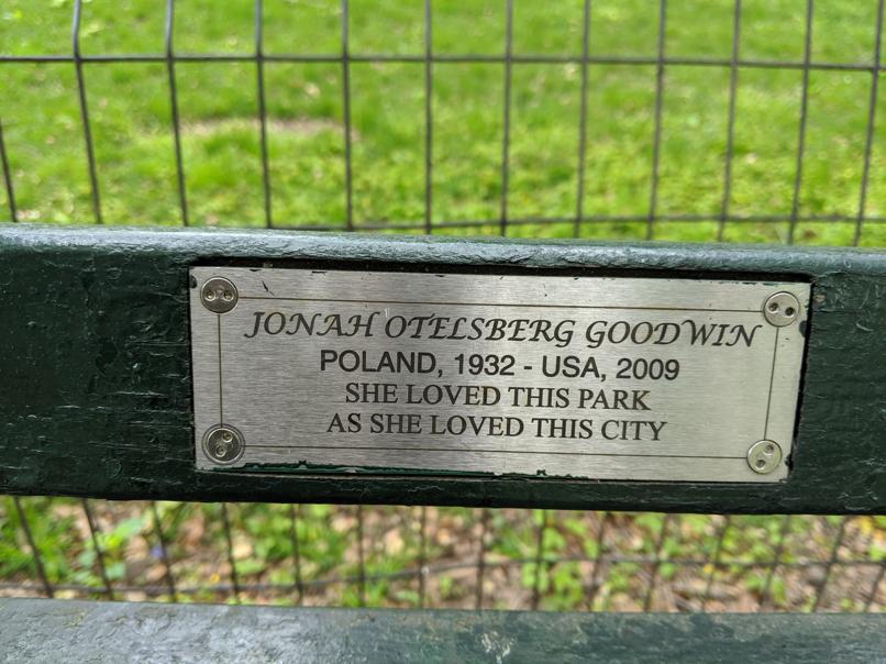 I saw this bench in Central Park