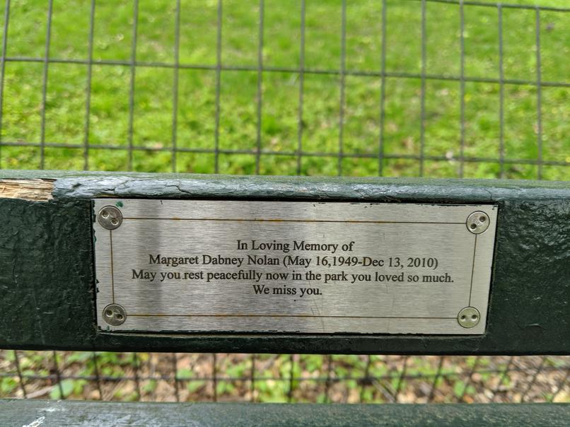 I saw this bench in Central Park