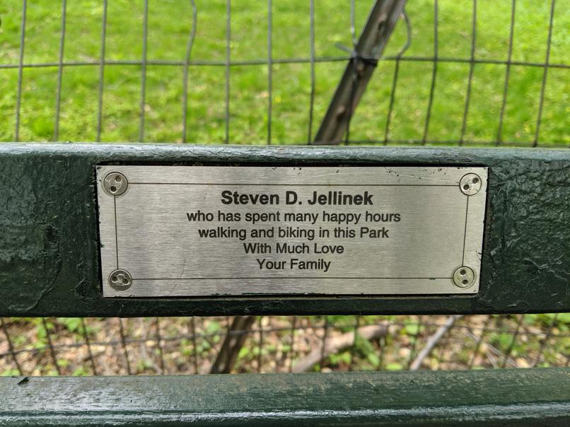 I saw this bench in Central Park