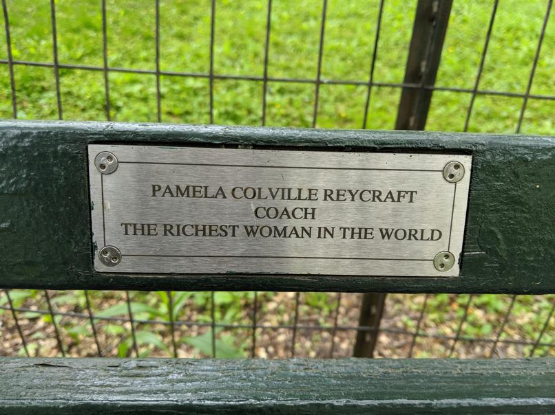 I saw this bench in Central Park