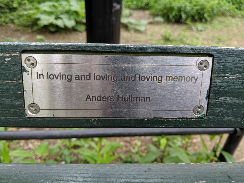 I saw this bench in Central Park