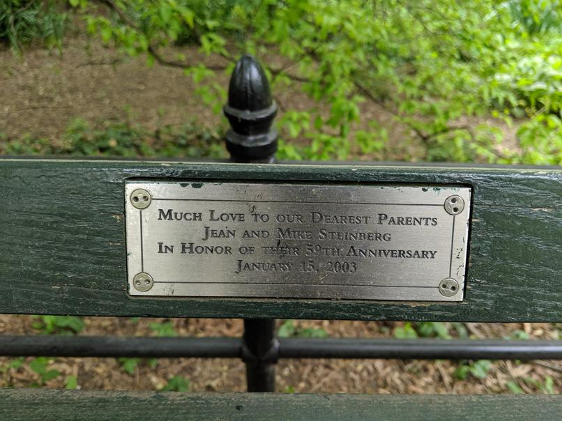 I saw this bench in Central Park