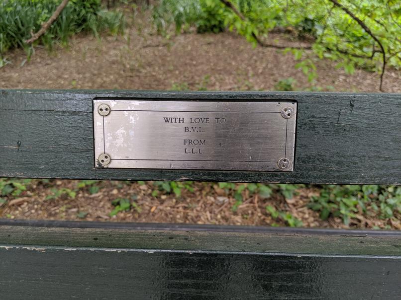 I saw this bench in Central Park