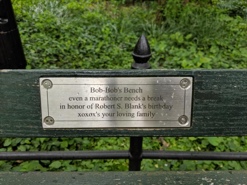 I saw this bench in Central Park