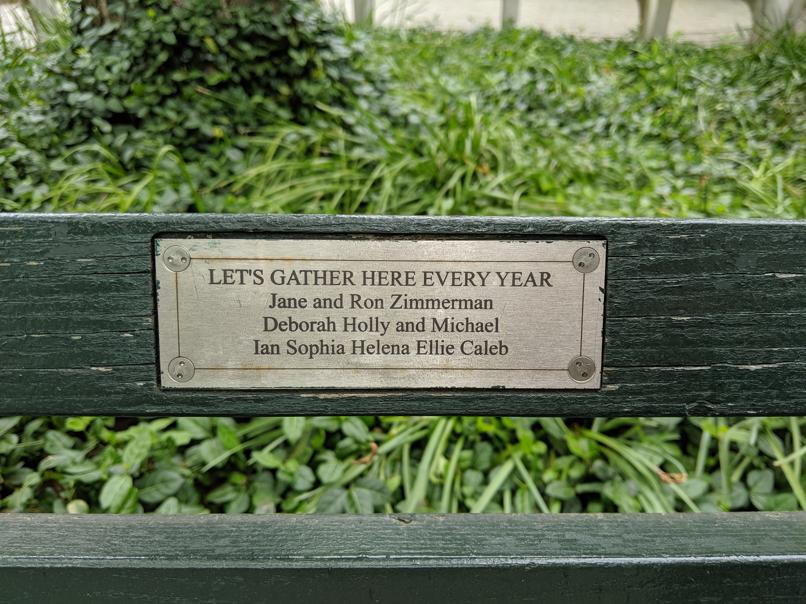 I saw this bench in Central Park