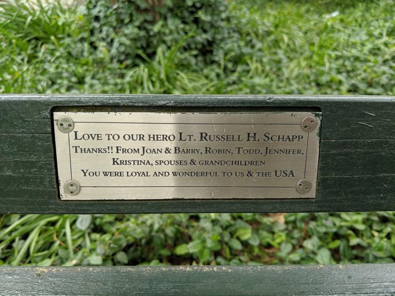 I saw this bench in Central Park