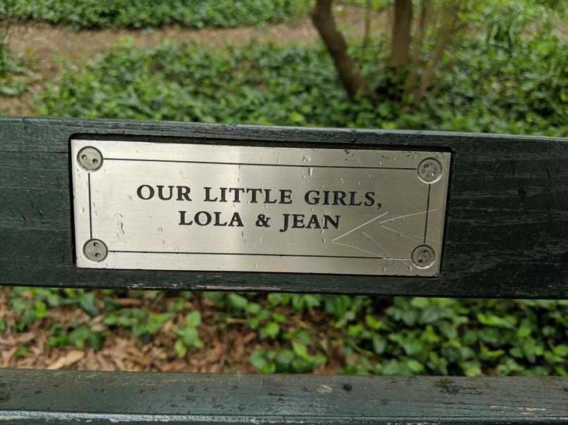 I saw this bench in Central Park