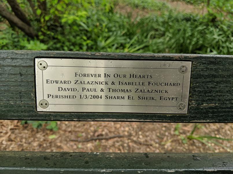 I saw this bench in Central Park