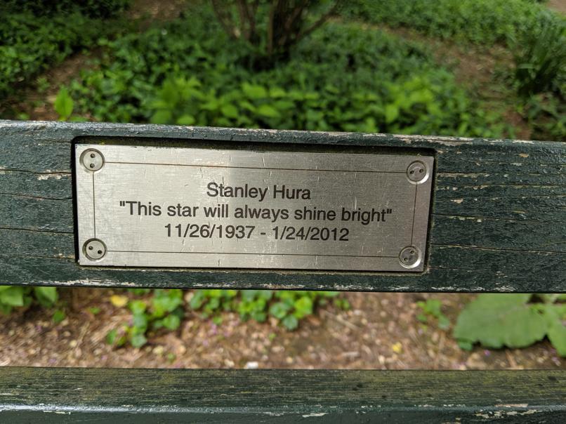 I saw this bench in Central Park