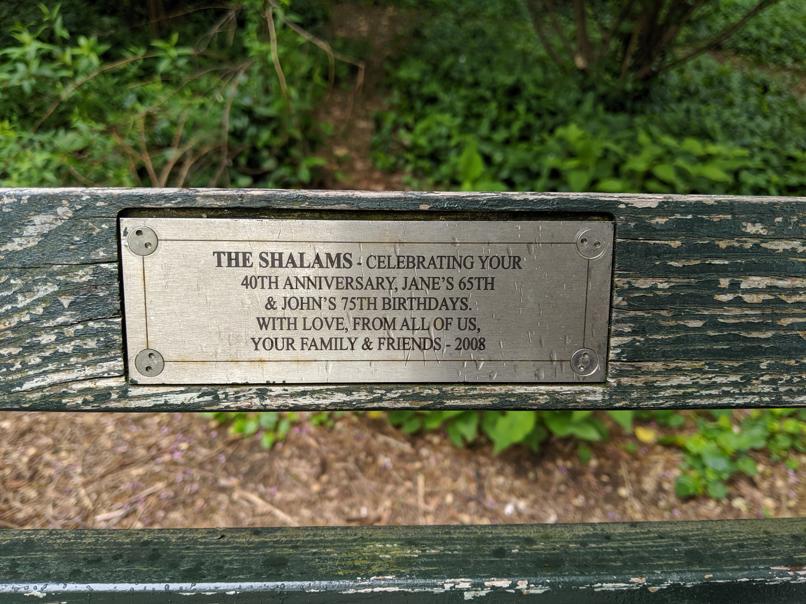 I saw this bench in Central Park