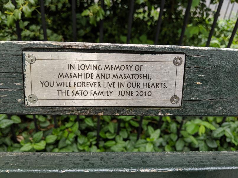 I saw this bench in Central Park