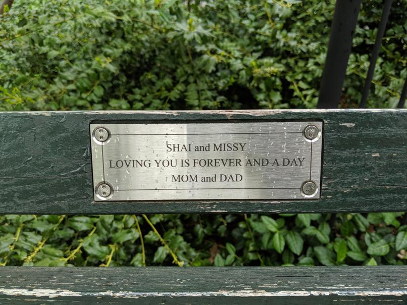 I saw this bench in Central Park