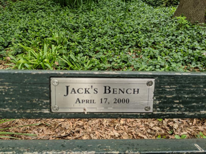 I saw this bench in Central Park