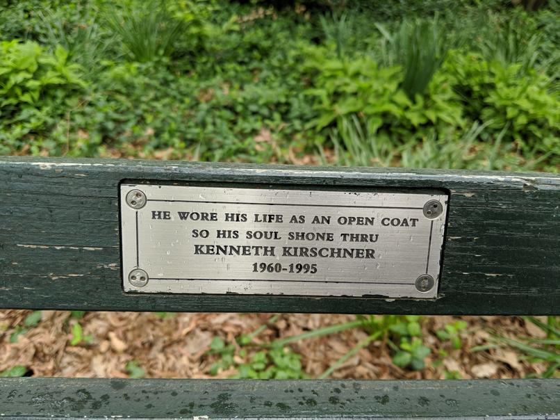 I saw this bench in Central Park