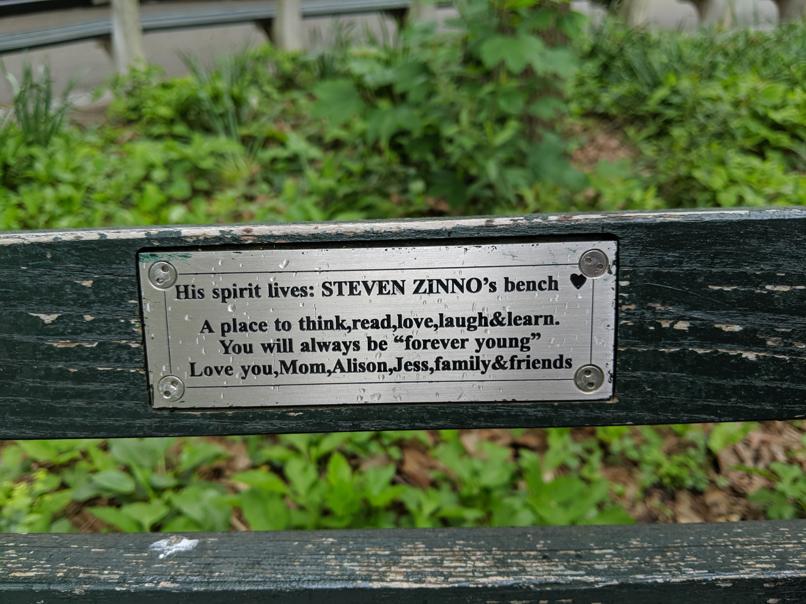 I saw this bench in Central Park