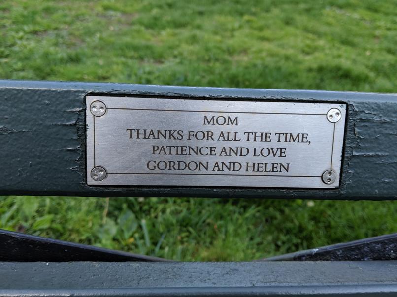 I saw this bench in Central Park