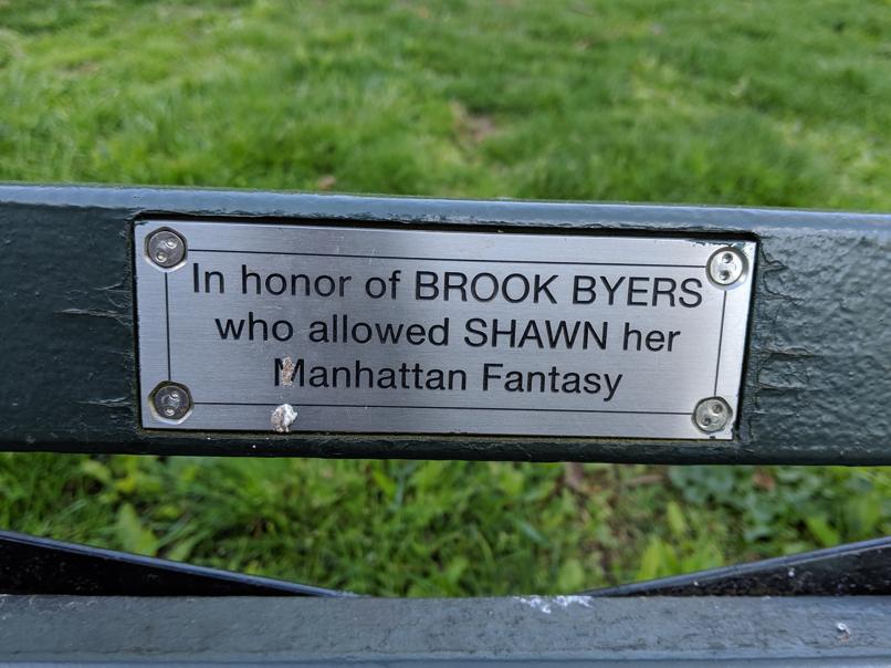 I saw this bench in Central Park