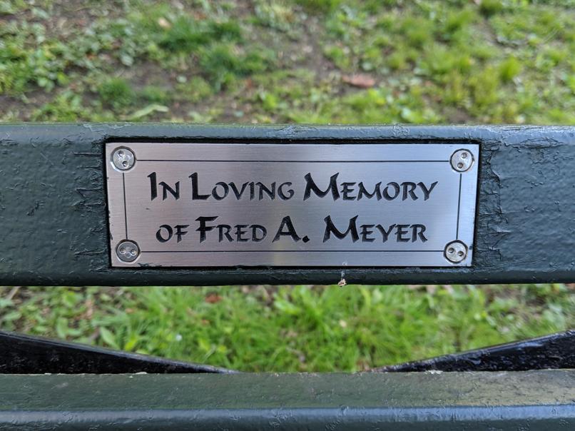 I saw this bench in Central Park