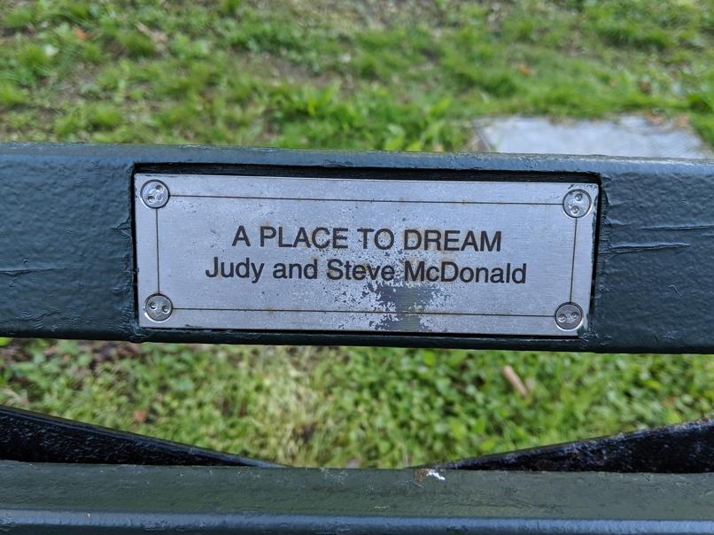 I saw this bench in Central Park