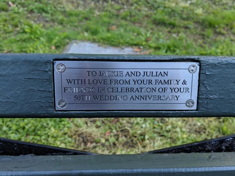 I saw this bench in Central Park