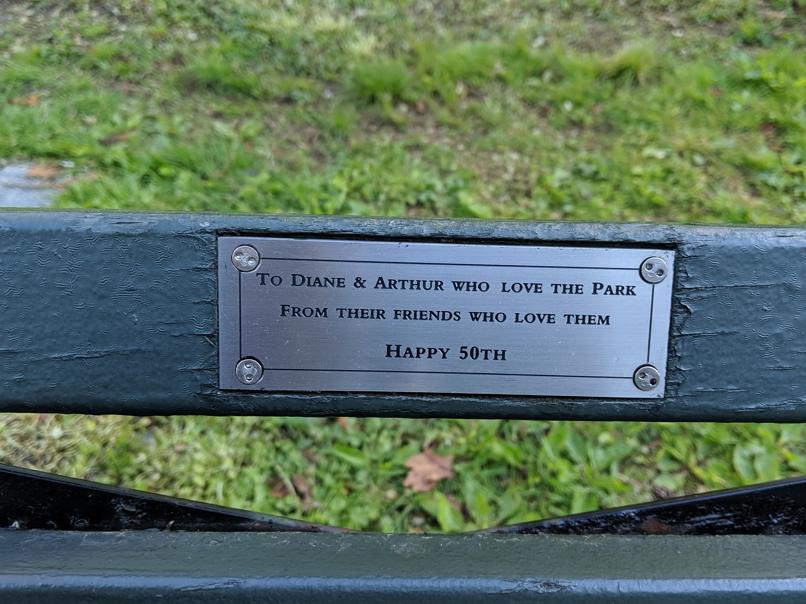 I saw this bench in Central Park