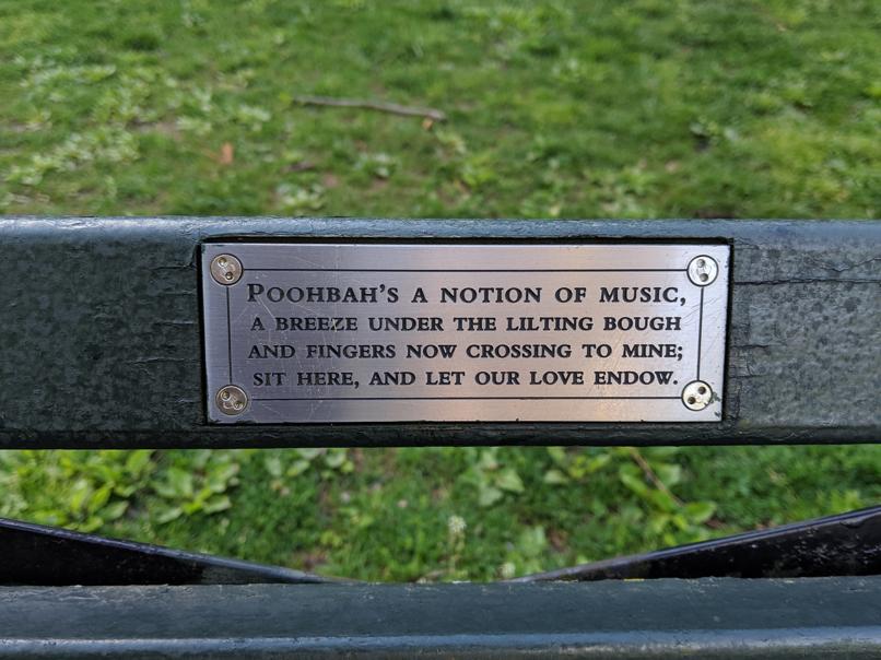 I saw this bench in Central Park