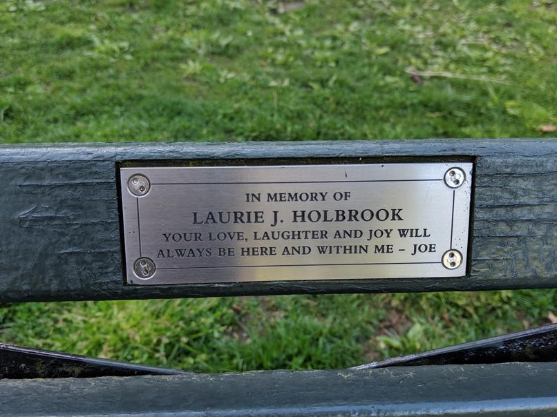 I saw this bench in Central Park