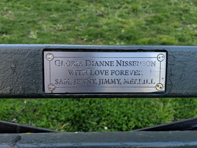 I saw this bench in Central Park