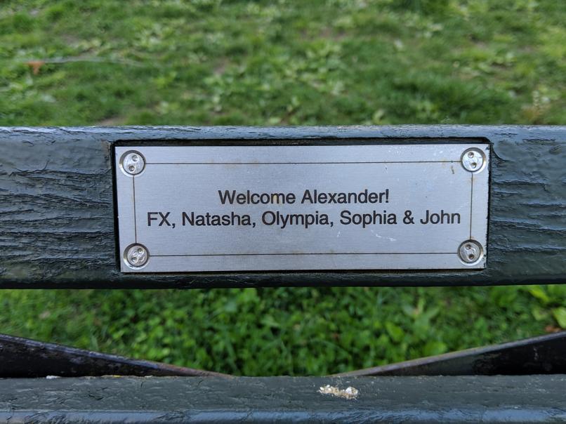 I saw this bench in Central Park