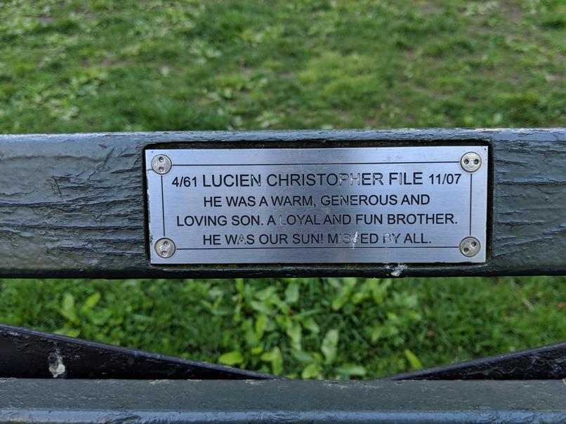 I saw this bench in Central Park