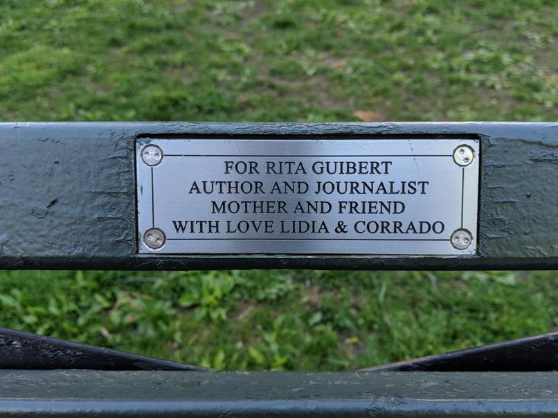 I saw this bench in Central Park