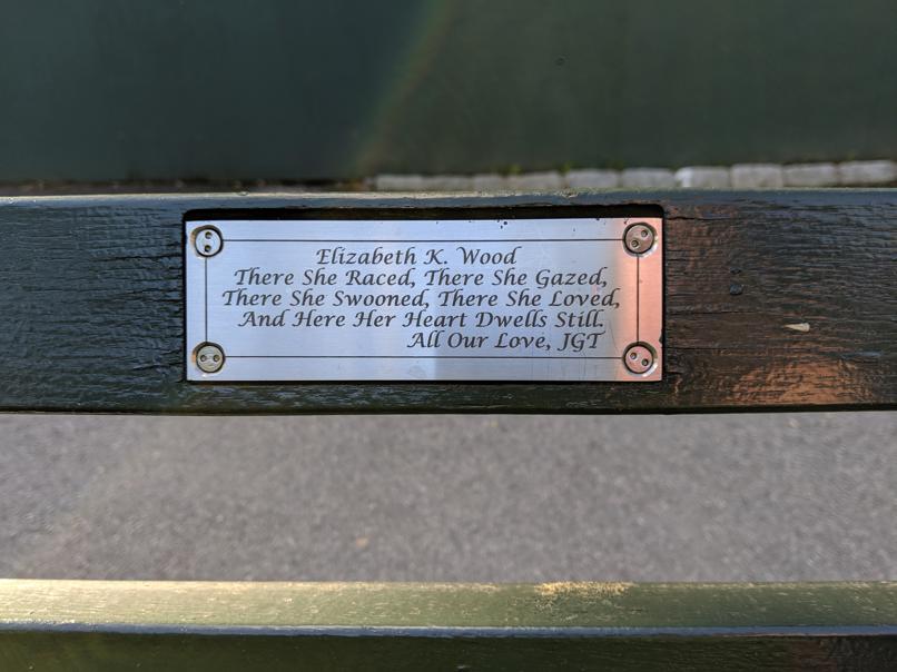 I saw this bench in Central Park