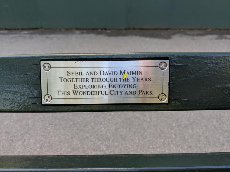 I saw this bench in Central Park