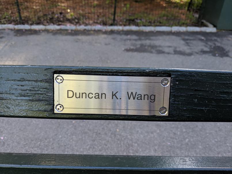 I saw this bench in Central Park