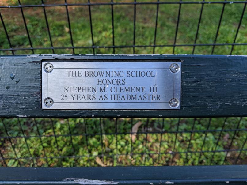 I saw this bench in Central Park