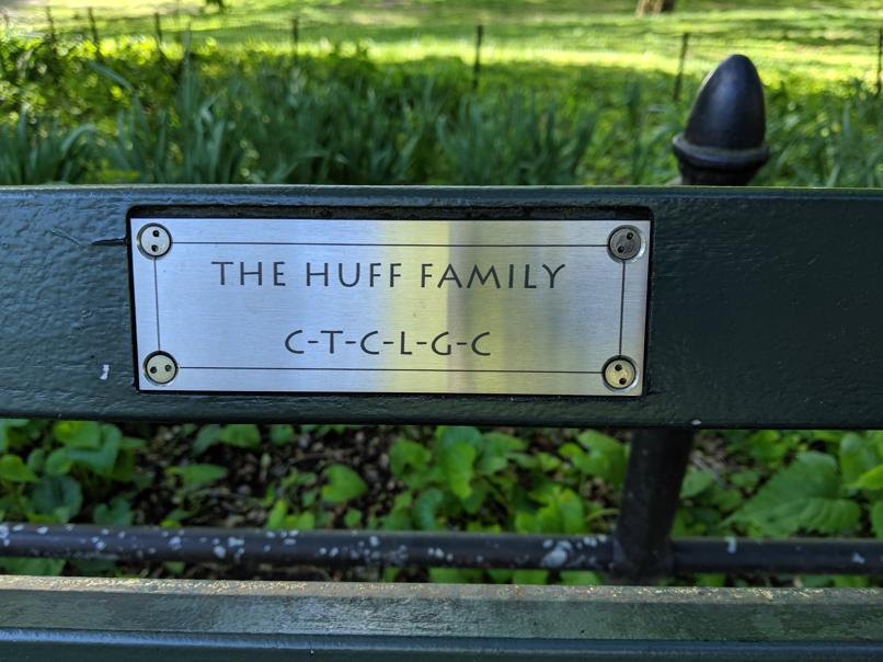 I saw this bench in Central Park