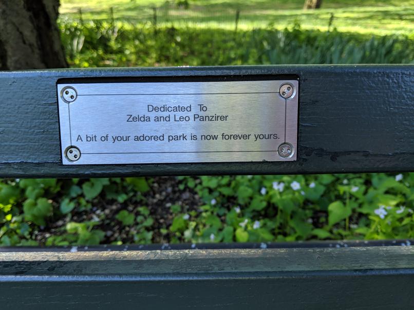 I saw this bench in Central Park