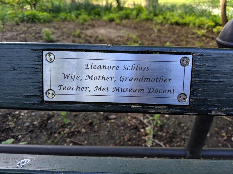 I saw this bench in Central Park