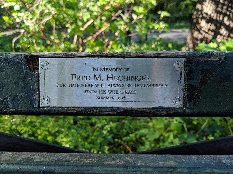 I saw this bench in Central Park