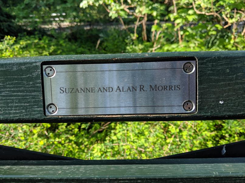 I saw this bench in Central Park